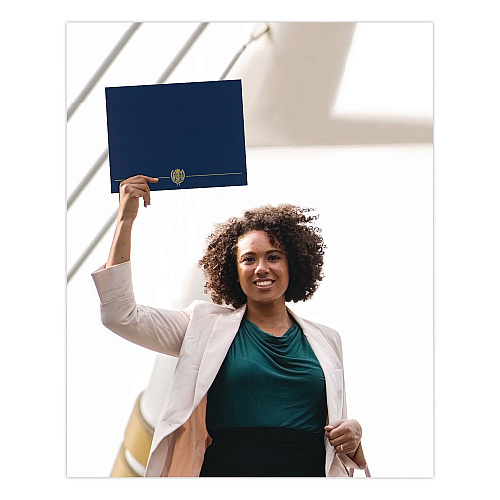 Great Papers! Classic Crest Certificate Covers, 9.38 x 12, Navy, 4/Pack (903115)