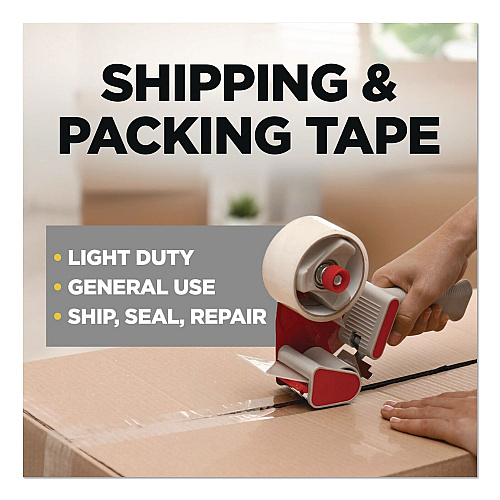 Scotch 3350 General Purpose Packaging Tape, 3" Core, 1.88" x 54.6 yds, Clear, 3 Rolls/Pack (70005057636)