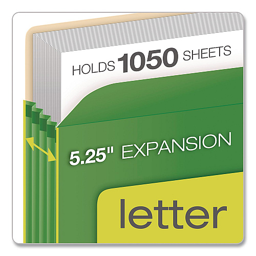 Pendaflex Colored File Pockets, 5.25" Expansion, Letter Size, Randomly Assorted Colors, 5/Pack (1534G5ASST)