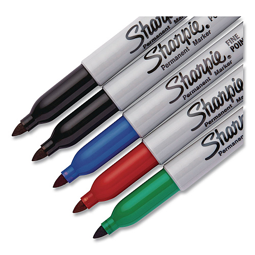 Sharpie Fine Tip Permanent Markers, Fine Tip, Assorted Colors, 5/Pack (30653PP)