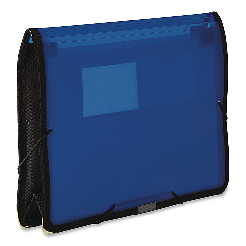 Pendaflex UltraColor Expanding Wallet with Elastic Closure, 3.5" Expansion, 1 Section, Letter Size, Blue (84041BL)