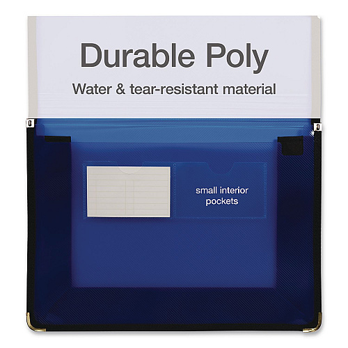 Pendaflex UltraColor Expanding Wallet with Elastic Closure, 3.5" Expansion, 1 Section, Letter Size, Blue (84041BL)