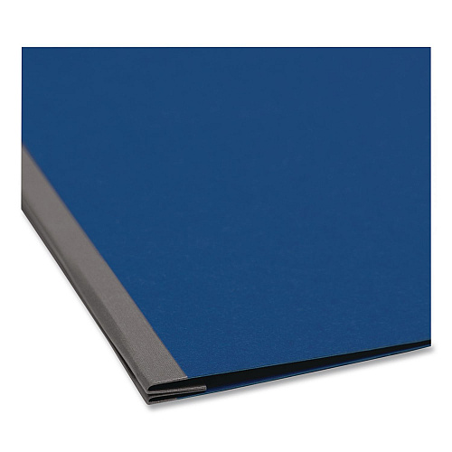 Smead Prong Fastener Pressboard Report Cover, Two-Piece Prong Fastener, 3" Capacity, 8.5 x 11, Dark Blue/Dark Blue, 25/Box (2750880)