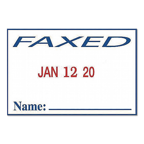 2000 PLUS 4-In-1 Message Date Stamp, 5 Years, ENTERED/FAXED/PAID/RECEIVED, 1.75 x 1.12, Red/Blue Ink (011035)