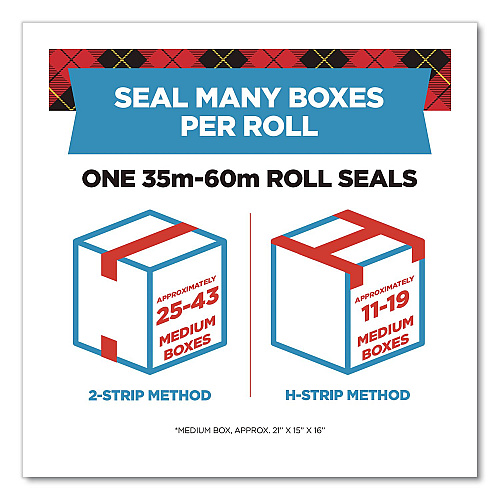 Scotch 3850 Heavy-Duty Packaging Tape, 3" Core, 1.88" x 38.2 yds, Clear, 3 Rolls/Pack (70005070530)