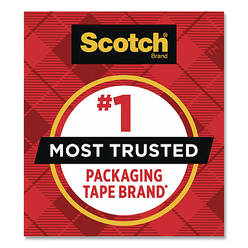 Scotch 3850 Heavy-Duty Packaging Tape, 3" Core, 1.88" x 38.2 yds, Clear, 3 Rolls/Pack (70005070530)