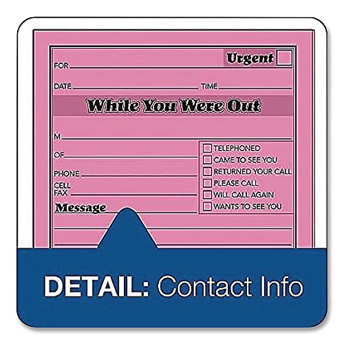 Adams While You Were Out Memo Pad, One-Part (No Copies), 4.25 x 5.5, 50 Forms/Pad, 24 Pads/Pack (9711)