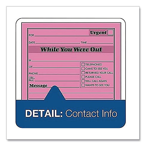 Adams While You Were Out Memo Pad, One-Part (No Copies), 4.25 x 5.5, 50 Forms/Pad, 12 Pads/Pack (9711D)