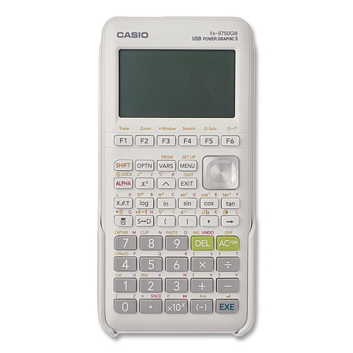 Casio FX-9750GIII 3rd Edition Graphing Calculator, 21-Digit LCD, White (FX9750GIIIWE)
