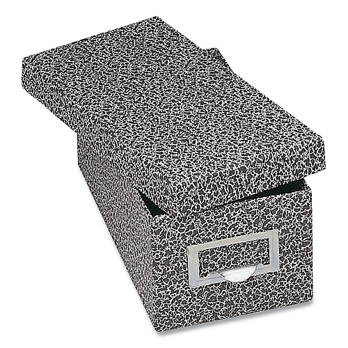 Globe-Weis Index Card File Box with Lift-Off Lid, Holds 1,000 3 x 5 Cards, 5.63 x 11.63 x 4, Black Agate (93BLA)
