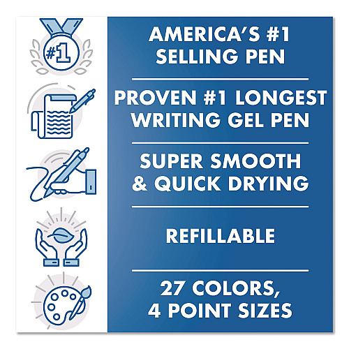 Pilot G2 Premium Gel Ink Pen, Retractable, Fine 0.7 mm, Assorted Ink and Barrel Colors, 5/Pack (31266)