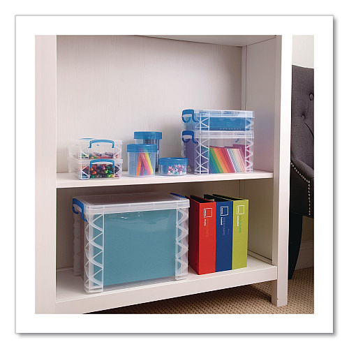 Advantus Super Stacker File and Document Box, Letter Files, 11.25 x 14.5 x 10.5, Translucent White (36872)