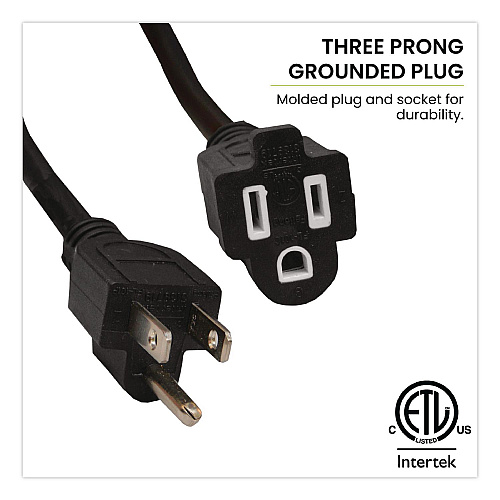 GoGreen Power 14 AWG Heavy-Duty Extension Cord, 100 ft, 13 A, Black (GG13800BK)