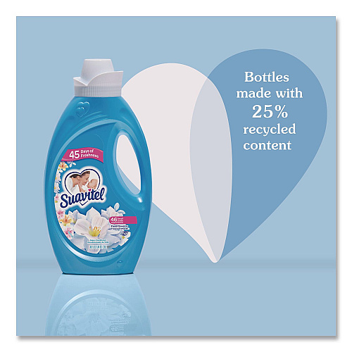 Suavitel Fabric Softener, Floral Scent, 46 oz Bottle, 6/Carton (61034387CT)
