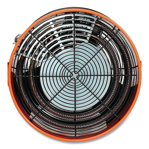 Global Industrial Electric Salamander Heater with Adjustable Thermostat, 15,000 W, 208 V, 23.03 x 34, Orange (653566)