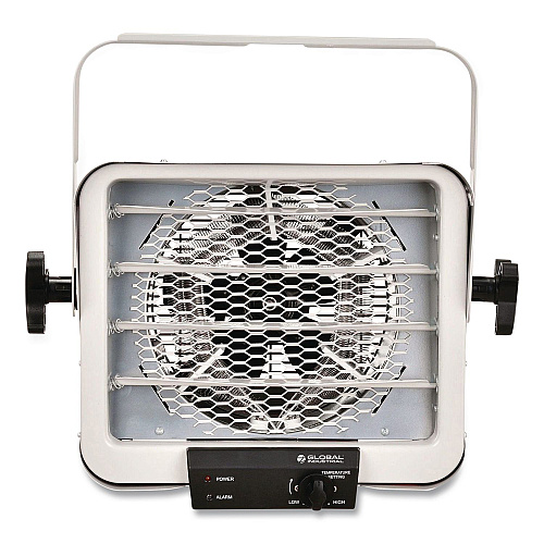 Global Industrial Unit Heater, Horizontal Downflow, Multi-Watt, 5,000 W, 18.31 x 14.75 x 17.5, Gray (653577)