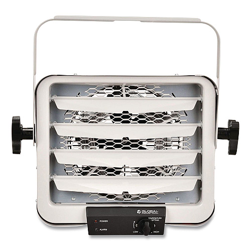 Global Industrial Unit Heater, Horizontal Downflow, Multi-Watt, 5,000 W, 18.31 x 14.75 x 17.5, Gray (653577)