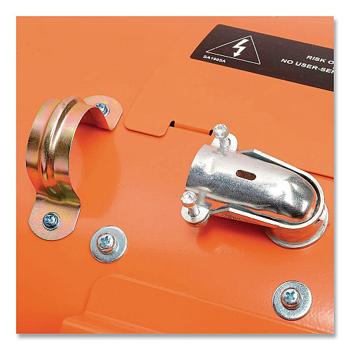 Global Industrial Portable Salamander Heater with Adjustable Thermostat, 15,000 W, 240 V, 21.59 x 28 x 38.5, Orange (653671)