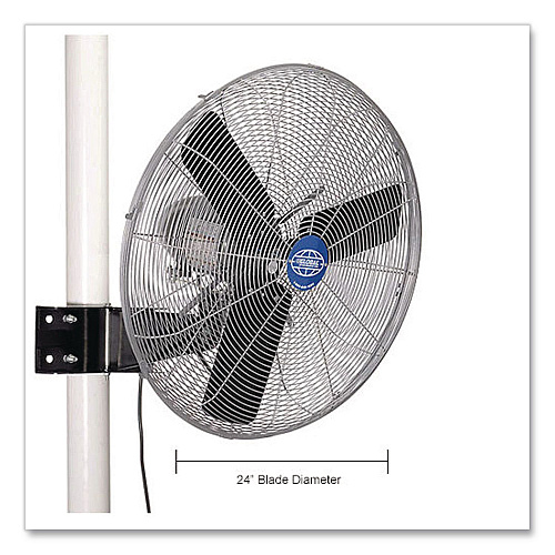 Global Industrial Deluxe Oscillating Fan, Pole or Column Mount, 24", 4,660 CFM, 1/2 hp (293157)