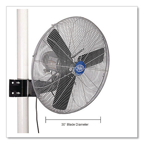 Global Industrial Deluxe Oscillating Fan, Pole or Column Mount, 30", 7,300 CFM, 1/2 hp (293158)