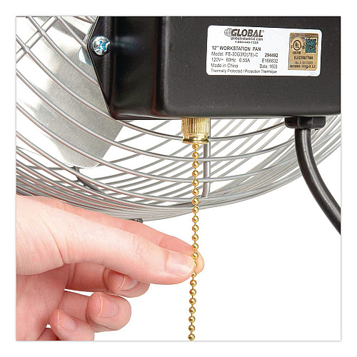 Global Industrial 12" Industrial Workstation Fan, 1,855 CFM, 15 hp (294492)