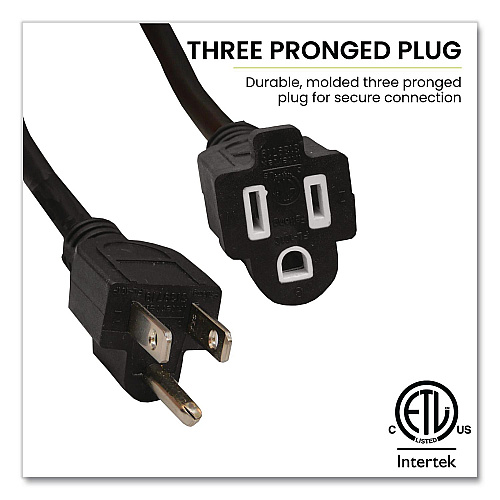 GoGreen Power 14 AWG Outdoor Extension Cord, 25 ft, 15 A, Black (GG13825BK)
