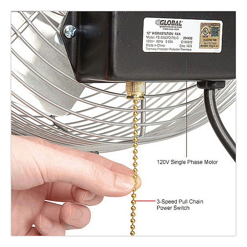 Global Industrial 18" Industrial Workstation Fan, 4,600 CFM, 1/3 hp (294493)