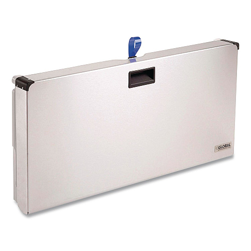 Global Industrial Stainless Steel Baby Changing Station, 34.6 x 17.37, Silver (641448)