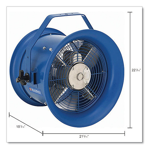 Global Industrial High Velocity Drum Fan with Yoke Mount, 14", Blue (293092)