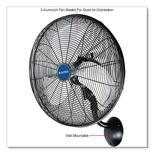 Global Industrial Industrial Wall Mounted Oscillating Fan, 18" (293129)