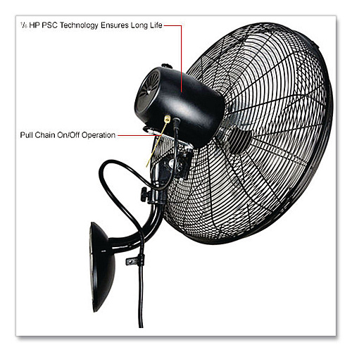 Global Industrial Industrial Wall Mounted Oscillating Fan, 20" (293130)