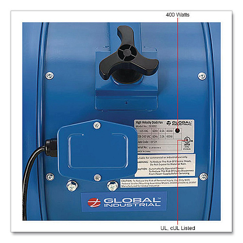 Global Industrial High Velocity Fan, Wall and Column Mount, 14" (293146)