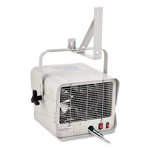 Global Industrial Unit Heater Horizontal Downflow with Remote, 4,700/7,500 W, 14.68 x 15 x 12.5, White (246726)