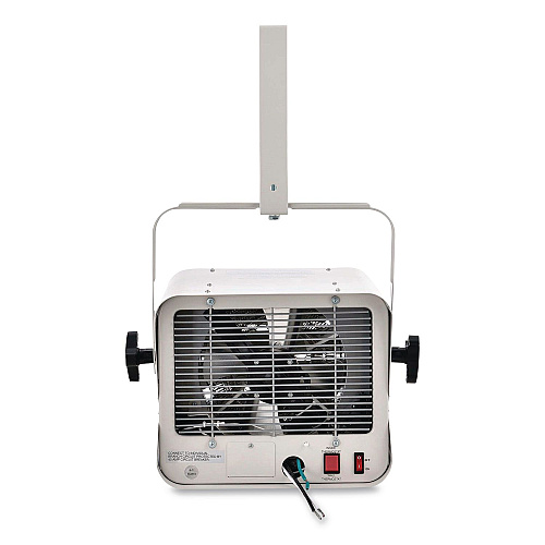 Global Industrial Unit Heater Horizontal Downflow with Remote, 4,700/7,500 W, 14.68 x 15 x 12.5, White (246726)
