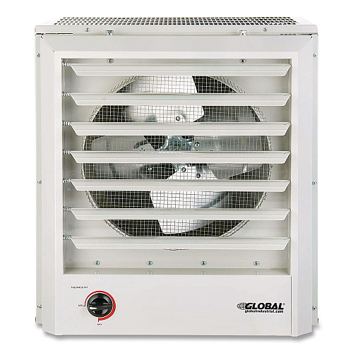 Global Industrial Unit Heater, Horizontal or Vertical Downflow, 15,000 W, 19 x 13.75 x 21.44, White (246134)