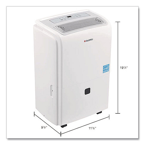 Global Industrial Portable Dehumidifier with Pump and Wi-Fi, 9.62 x 11.62 x 19.87, White (246733)