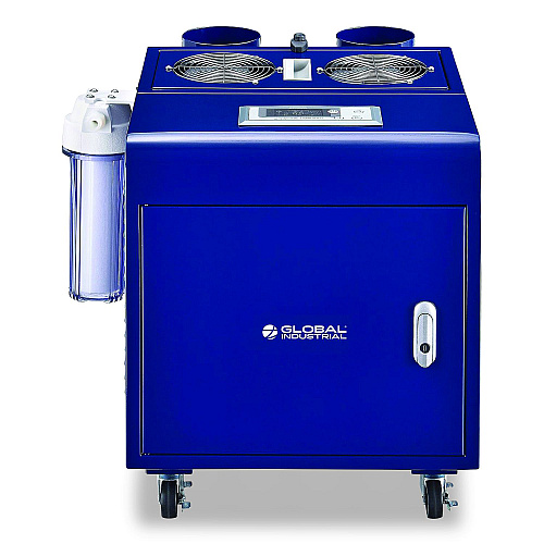 Global Industrial Ultrasonic Humidifier, Cool Mist with Dual Output, 53 pt Tank Capacity, 18.25 x 24.75 x 22.25, Blue (246138)