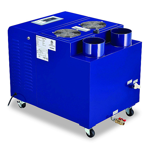 Global Industrial Ultrasonic Humidifier, Cool Mist with Dual Output, 53 pt Tank Capacity, 18.25 x 24.75 x 22.25, Blue (246138)