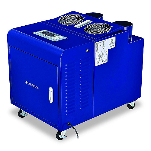 Global Industrial Ultrasonic Humidifier, Cool Mist with Dual Output, 53 pt Tank Capacity, 18.25 x 24.75 x 22.25, Blue (246138)