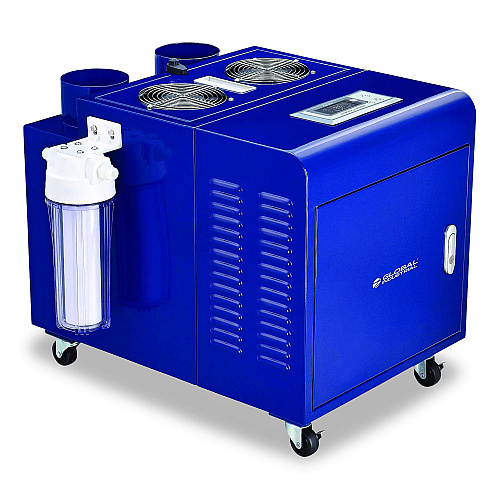 Global Industrial Ultrasonic Humidifier, Cool Mist with Dual Output, 53 pt Tank Capacity, 18.25 x 24.75 x 22.25, Blue (246138)