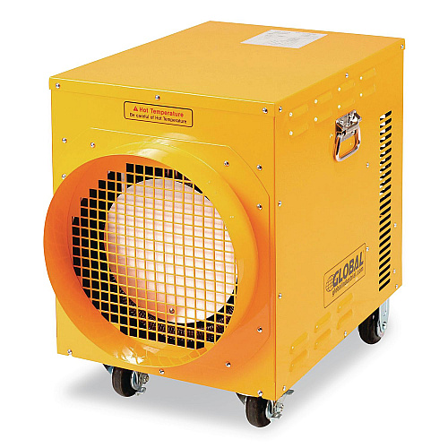 Global Industrial Portable Electric Heater, 15,000 W, 16.62 x 24.5 x 23, Yellow (246552)