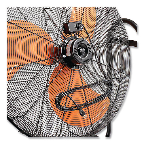 Global Industrial Portable Tilt Blower Drum Fan, 36", Black/Orange (258320)