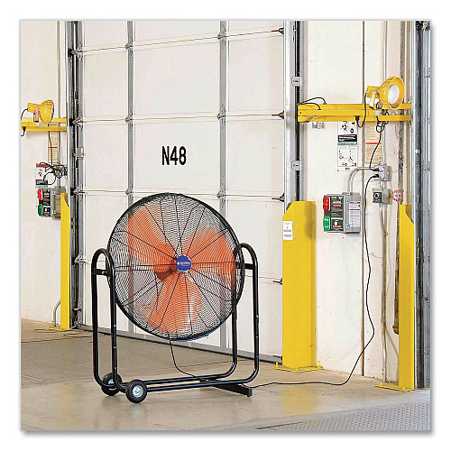 Global Industrial Portable Tilt Blower Drum Fan, 36", Black/Orange (258320)