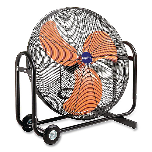 Global Industrial Portable Tilt Blower Drum Fan, 36", Black/Orange (258320)