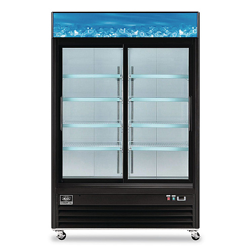 Global Industrial Nexel Merchandiser Refrigerator, 45 cu ft, Black (243006)