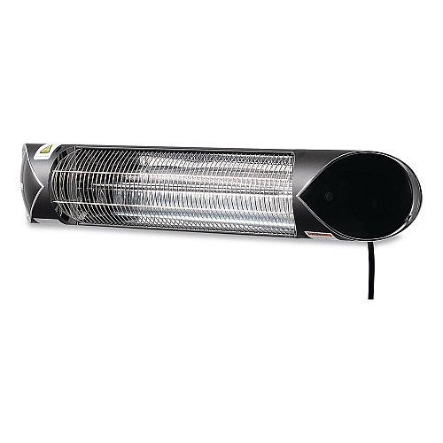 Global Industrial Infrared Patio Heater with Remote Control, 1,500 W, 35.38 x 5.13 x 3.5, Black (246718)