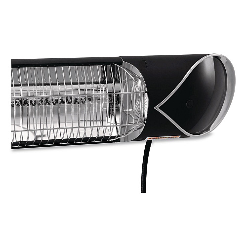 Global Industrial Infrared Patio Heater with Remote Control, 1,500 W, 35.38 x 5.13 x 3.5, Black (246718)