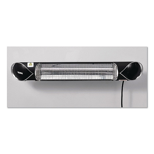 Global Industrial Infrared Patio Heater with Remote Control, 1,500 W, 35.38 x 5.13 x 3.5, Black (246718)
