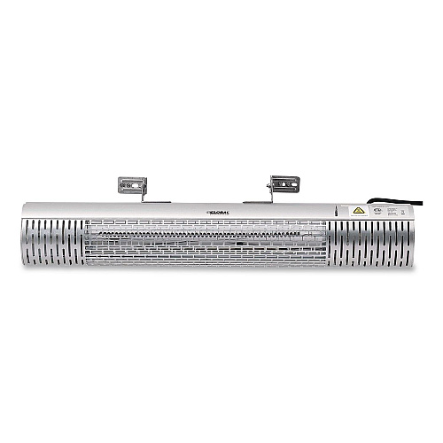 Global Industrial Infrared Patio Heater with Remote Control, 1,500 W. 30.75 x 5 x 5.38, Silver (246720)