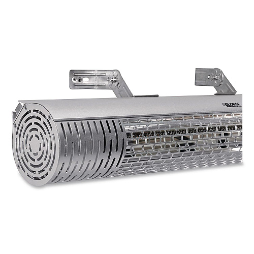 Global Industrial Infrared Patio Heater with Remote Control, 1,500 W. 30.75 x 5 x 5.38, Silver (246720)